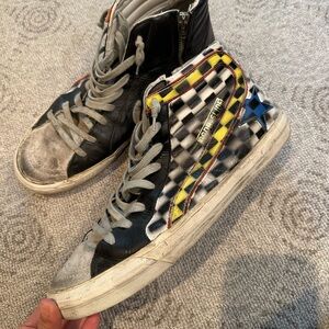 Golden Goose GGDB Slide Leather High-Top Sneakers 43